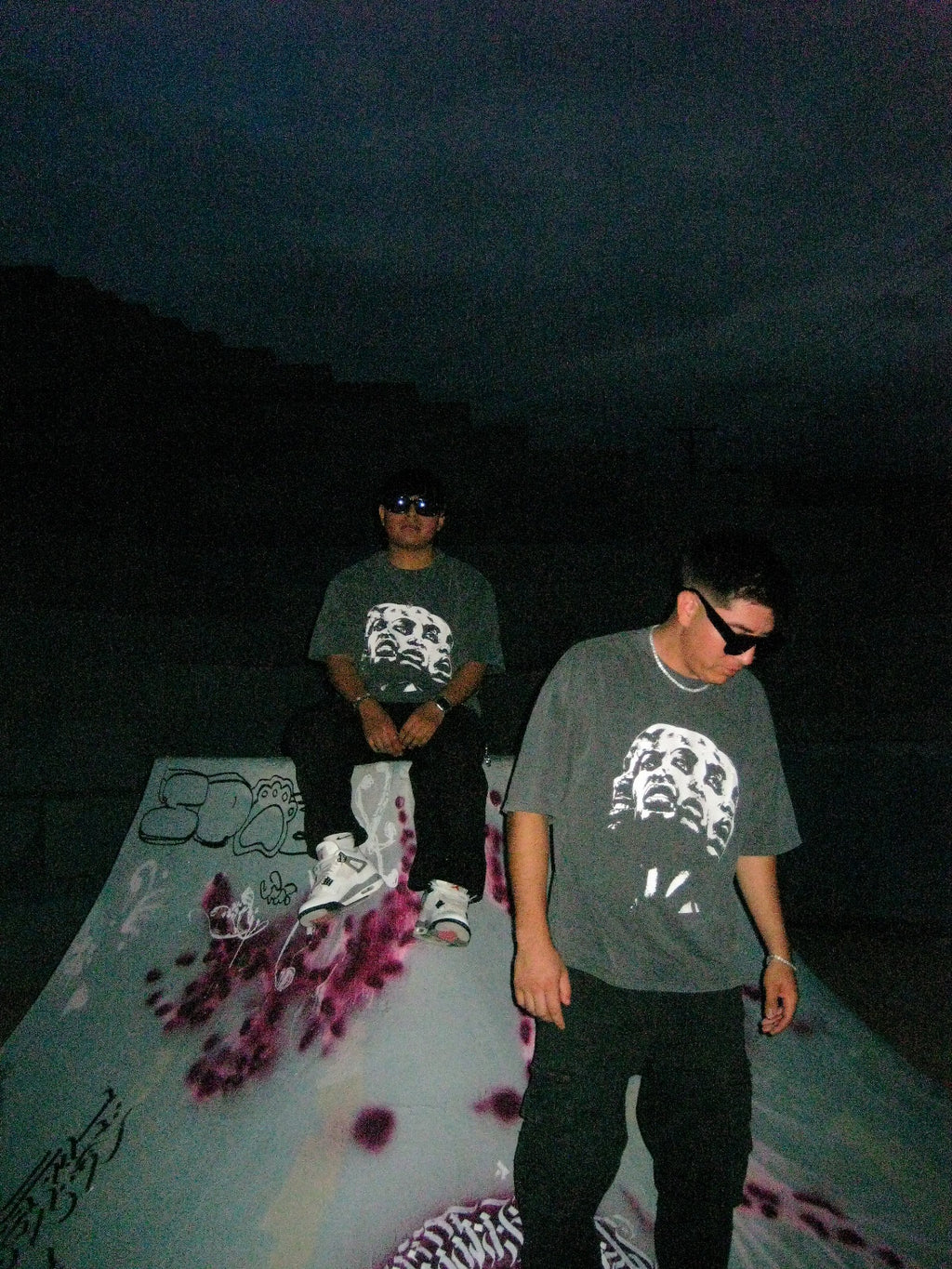 FOUR FADED FACES T-SHIRT