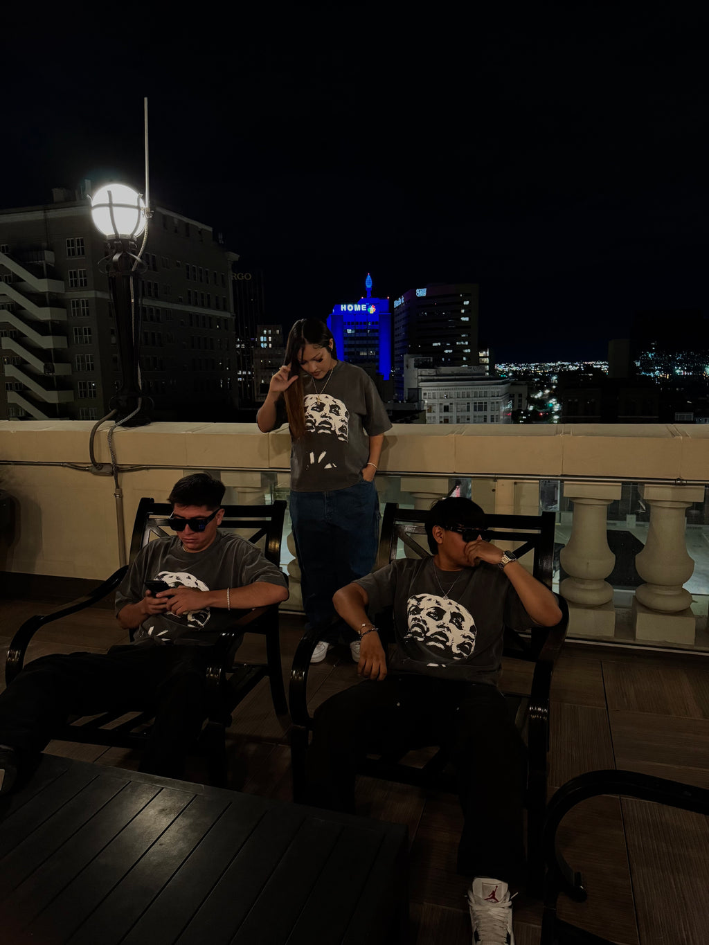 FOUR FADED FACES T-SHIRT