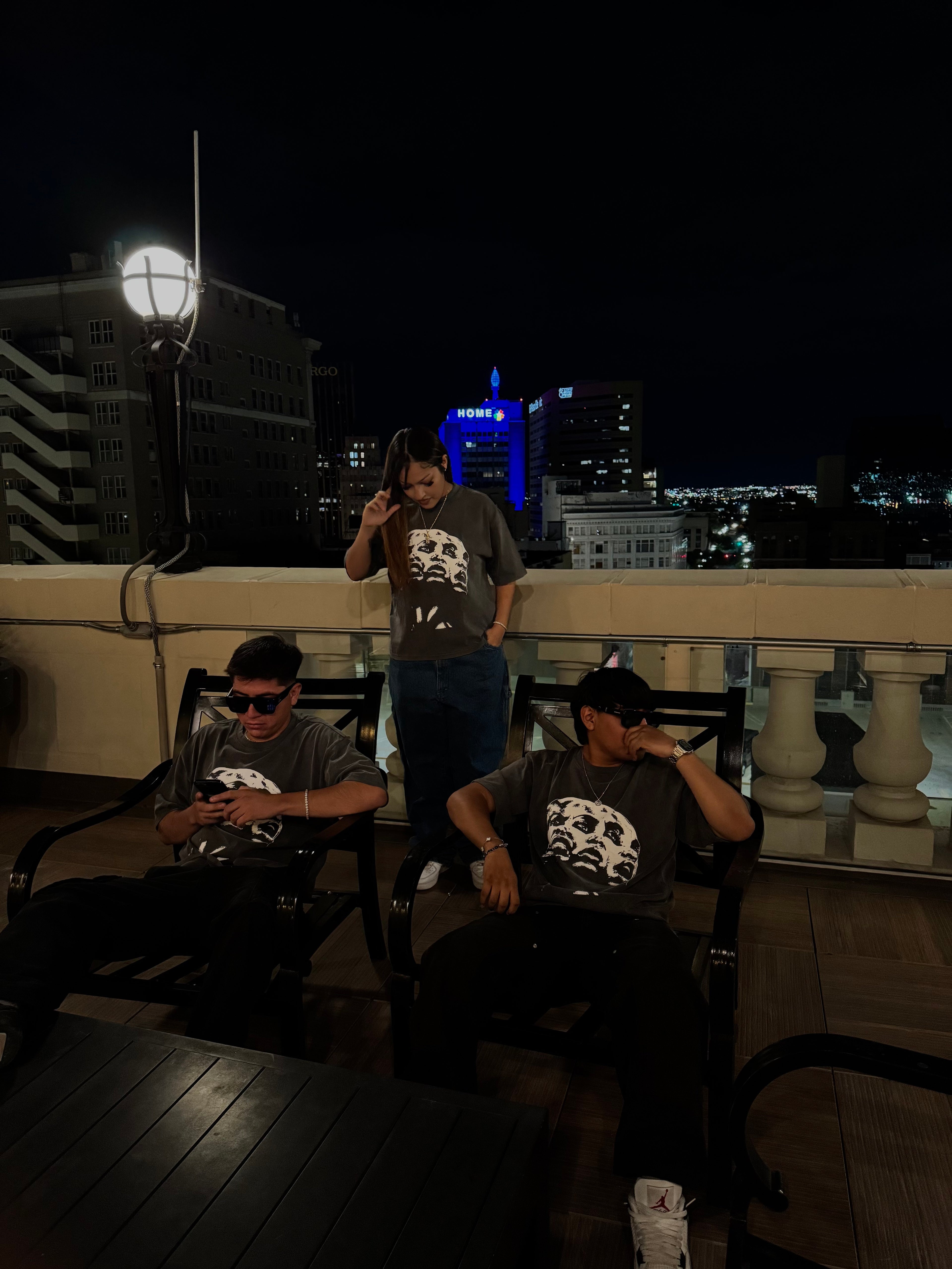 FOUR FADED FACES T-SHIRT